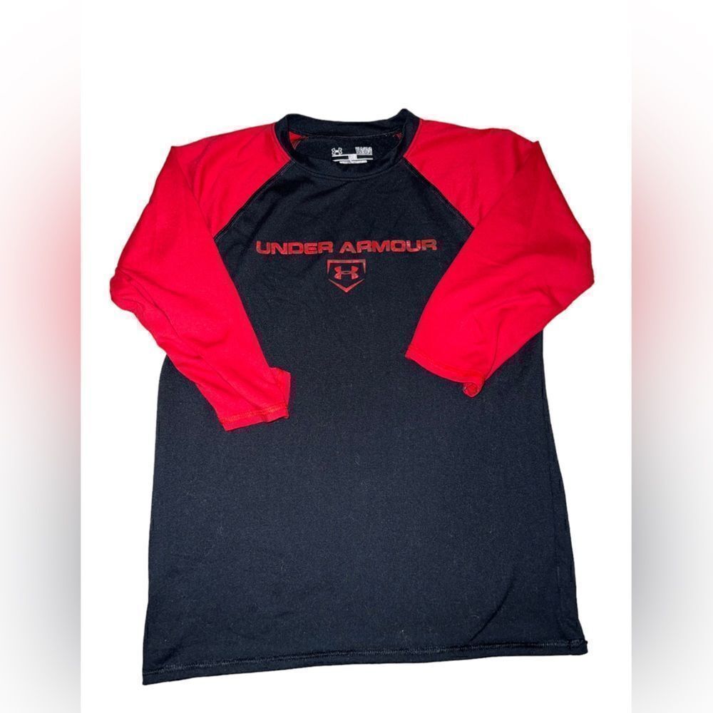 Under Armour heatgear long sleeve crew neck t-shirt youth large loose fit